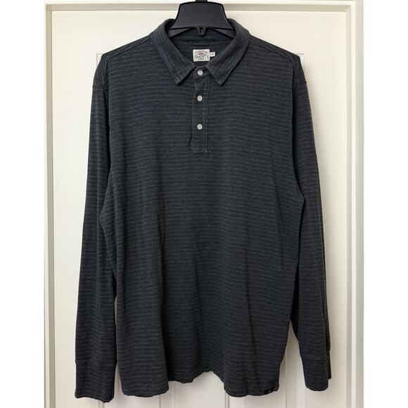 Faherty Long Sleeve Polo Shirt XL Striped Pima Modal Soft Knit - Picture 10 of 11